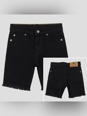 Appaman Black Frayed Hem Kids Denim Shorts